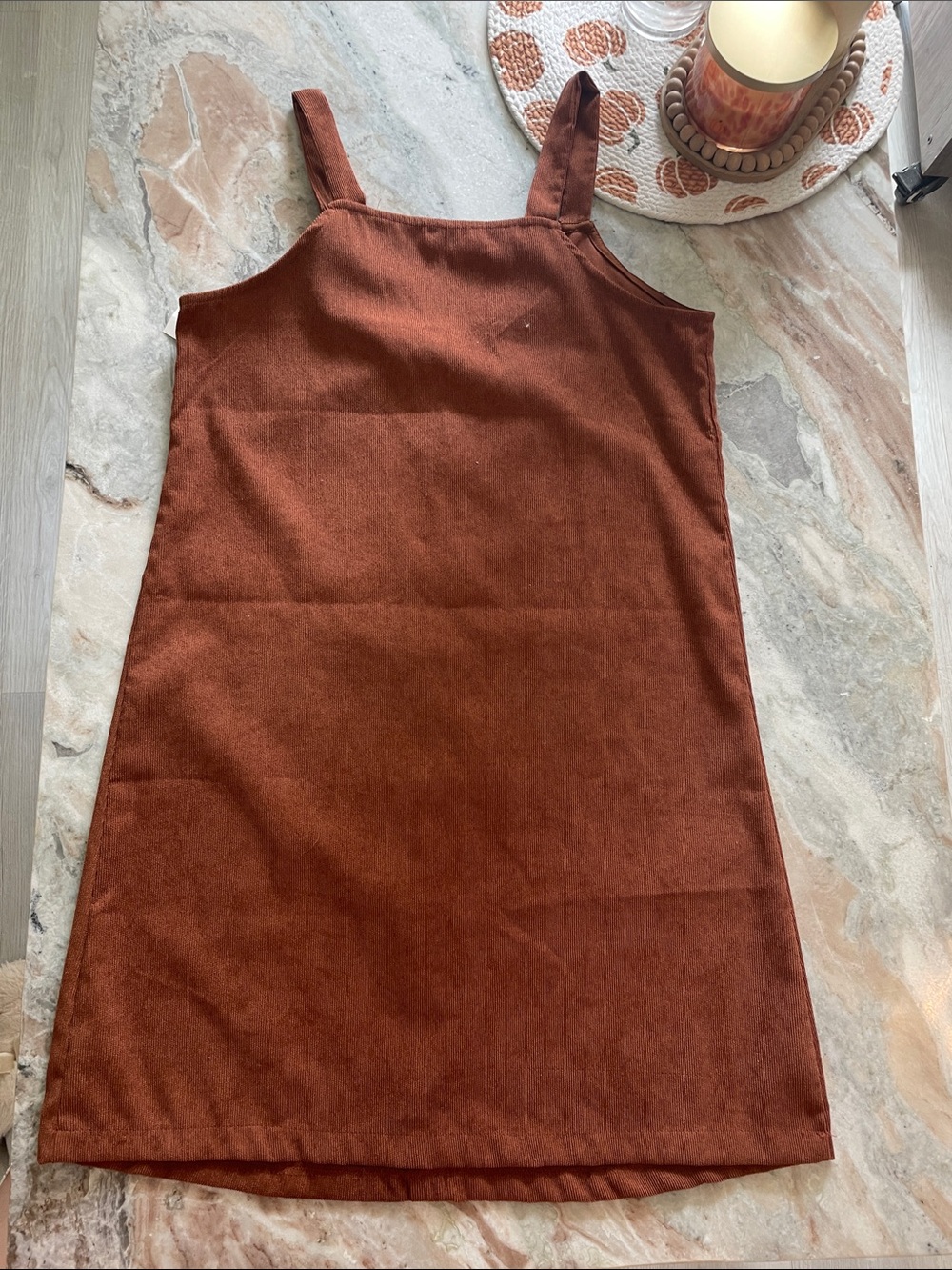 Rust Button-Front Sundress — Women - Picture 2 of 2